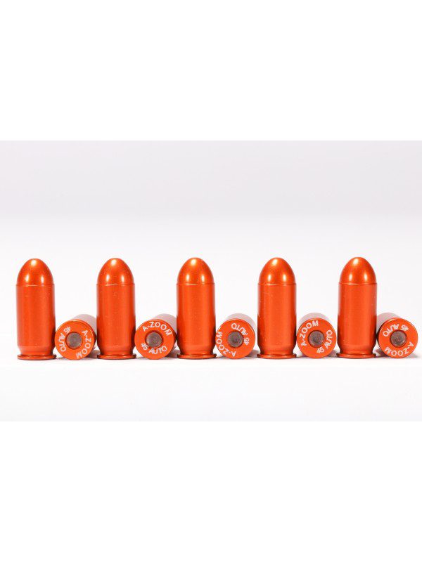 A-Zoom Orange Value Snap Caps for Dry Fire and Reloading Practice - 45 Auto