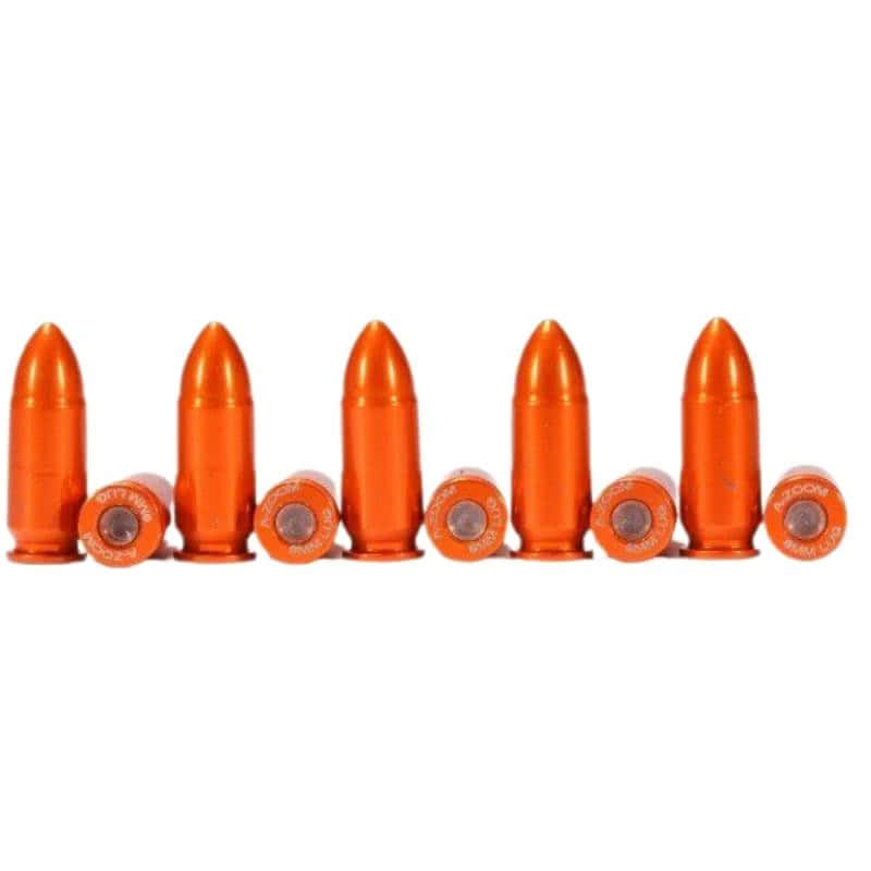A-Zoom Orange Value Snap Caps for Dry Fire and Reloading Practice - 9mm Luger