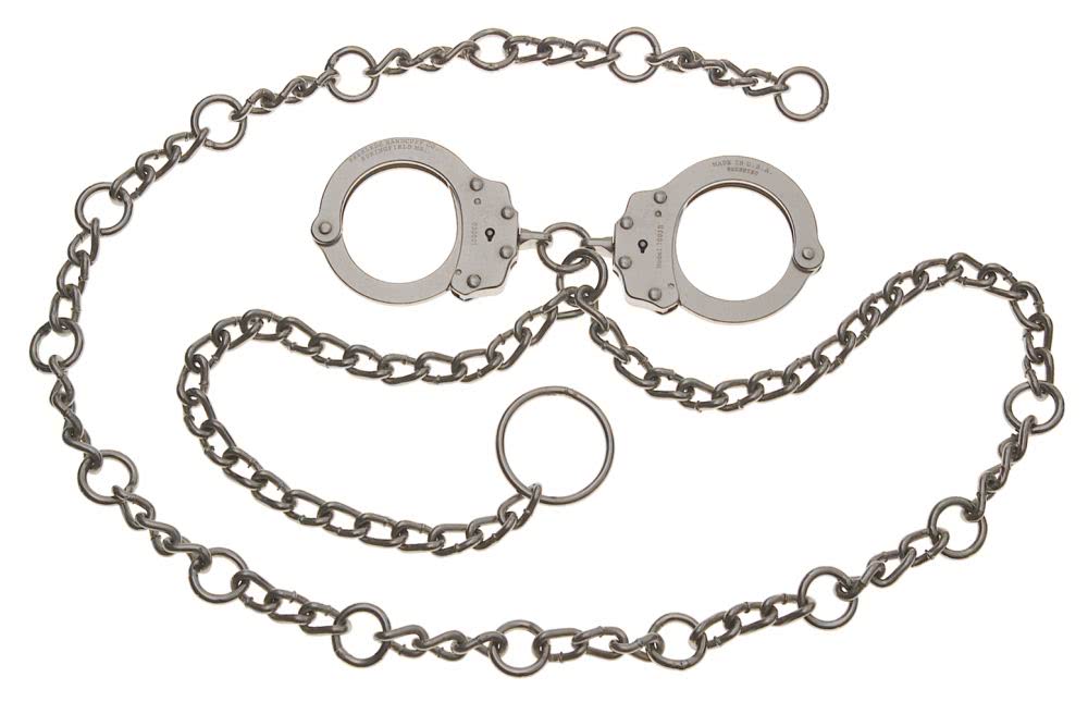 Peerless Handcuff Company 7003C Waist Chain, Handcuffs at Navel - Tactical & Duty Gear