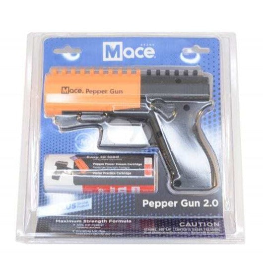 MACE Pepper Gun 2.0 10% OC 80586 displayed in packaging - Tactical & Duty Gear