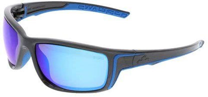 MCR Safety SR4 Swagger, Gun Metal Frame, Blue Diamo SR438B - Newest Arrivals