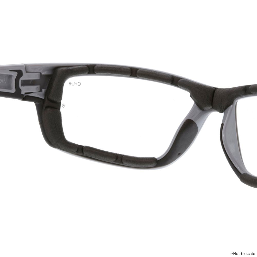 MCR Safety SR5 Swagger Safety Glasses - Gray Frame - Clear MAX6 Anti-Fog SR520PF - Shooting Accessories