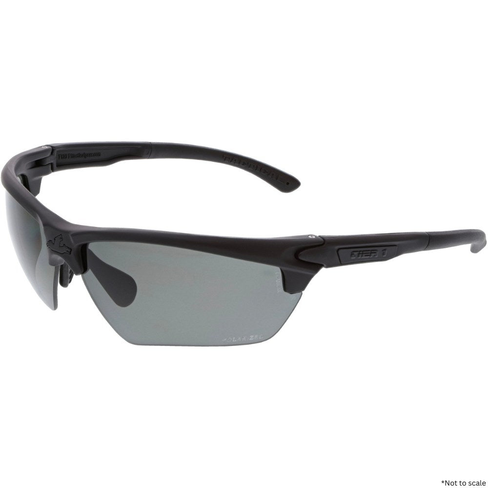 MCR Safety Tier1 Tactical Gear Polarized Safety Glasses with Gray Lens T12312DZ - Shooting Accessories