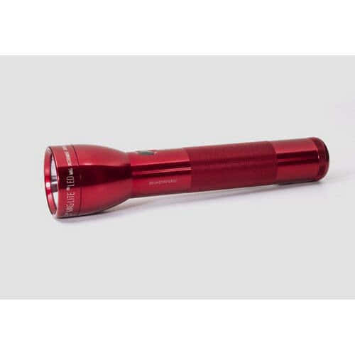 Maglite ML300L 2 D-Cell LED Flashlight - Red, Display Box