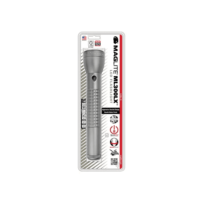 Maglite ML300LX 3 D-Cell LED Flashlight - Urban Gray, Blister