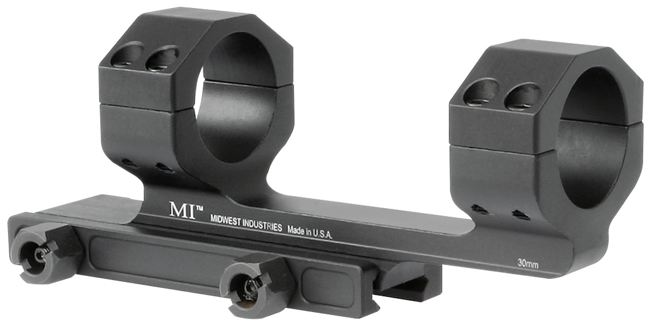 Midwest Industries Gen2 30mm Scope Mount MI-SM30G2 Precision AR Optic Mount, durable aluminum construction, side profile, MPN MI-SM30G2