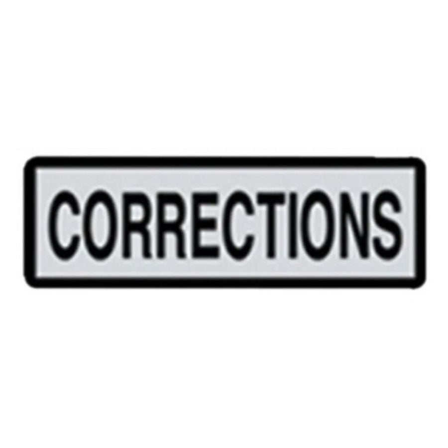 Monadnock Products Shield Decal Corrections 5'' X 23'' 1352326 - Tactical &amp; Duty Gear