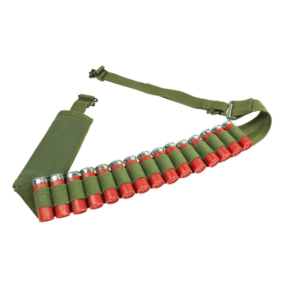 NcSTAR Shotgun Bandolier Sling with Sling Swivel Hardware - Green
