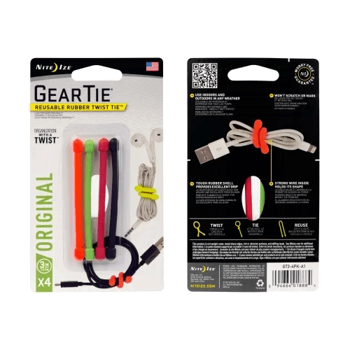Nite-Ize Gear Tie® Loopable™ Reusable Rubber Twist Tie - Survival & Outdoors