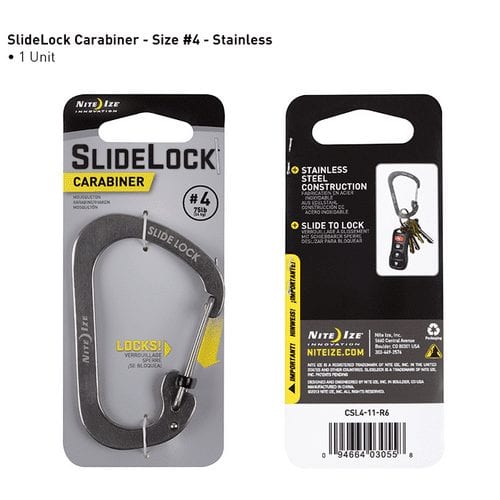 Nite Ize Carabiner Slidelock Steel #4 NI-CSL4 - Tactical &amp; Duty Gear