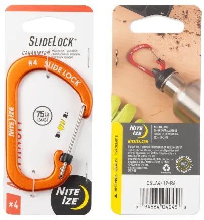 Nite Ize Slidelock Carabiner Aluminum CSLA - Survival &amp; Outdoors
