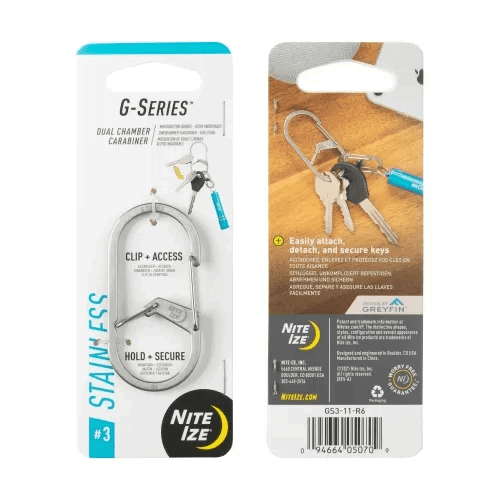 Nite-Ize G-Series Dual Chamber Carabiner - Stainless, #3