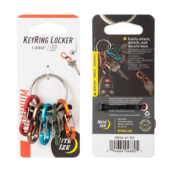 Nite-Ize KeyRing Locker S-Biner - Aluminum - Newest Products