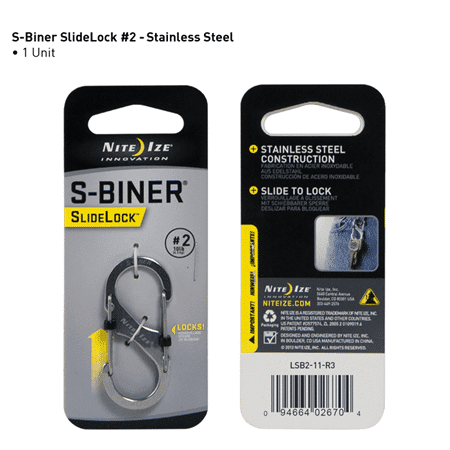 Nite Ize S-Biner SlideLock #2 - Holds 10lbs - Survival &amp; Outdoors