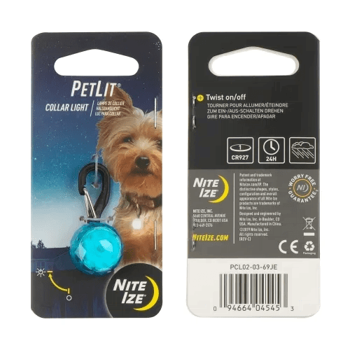 Nite-Ize PetLit Collar Light - Turquoise Jewel