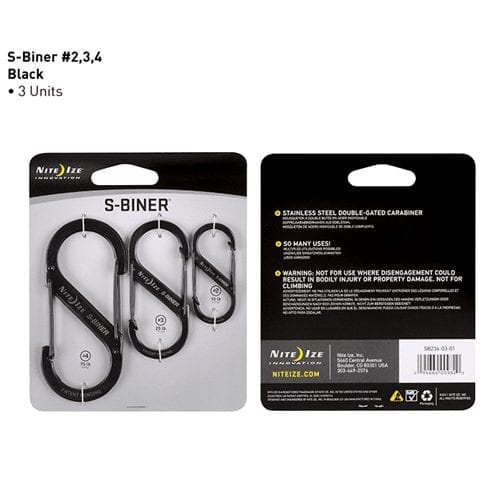 Nite Ize S-Biner Stainless Steel Double-Gated Carabiner - Tactical & Duty Gear
