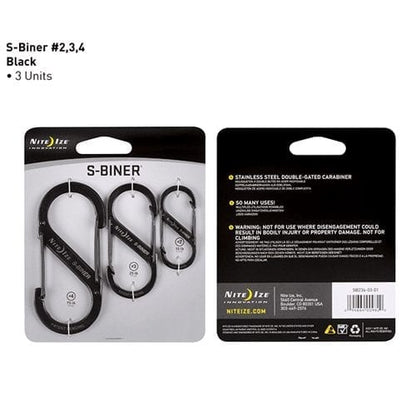 Nite Ize S-Biner Stainless Steel Double-Gated Carabiner - Tactical &amp; Duty Gear