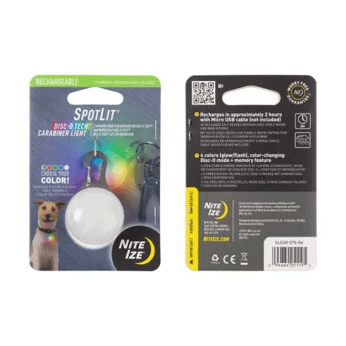 Nite-Ize Spotlit Rechargeable Carabiner Light - Disc-O Tech SLGSR-07S-R6 - Newest Arrivals