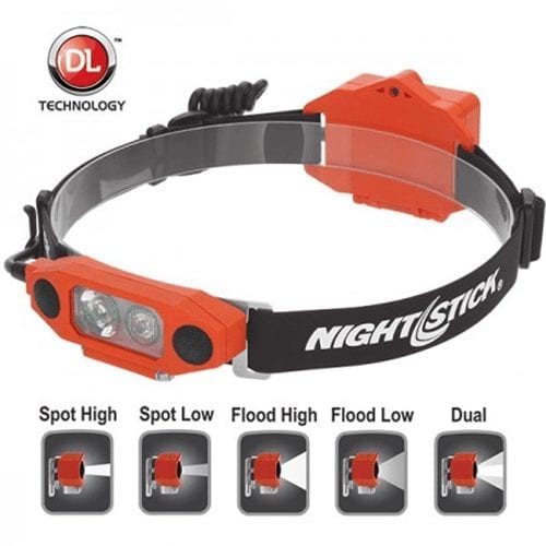 Nightstick DICATA Intrinsically Safe Low-Profile Dual-Light Headlamp NS-XPP-5462 - Tactical &amp; Duty Gear