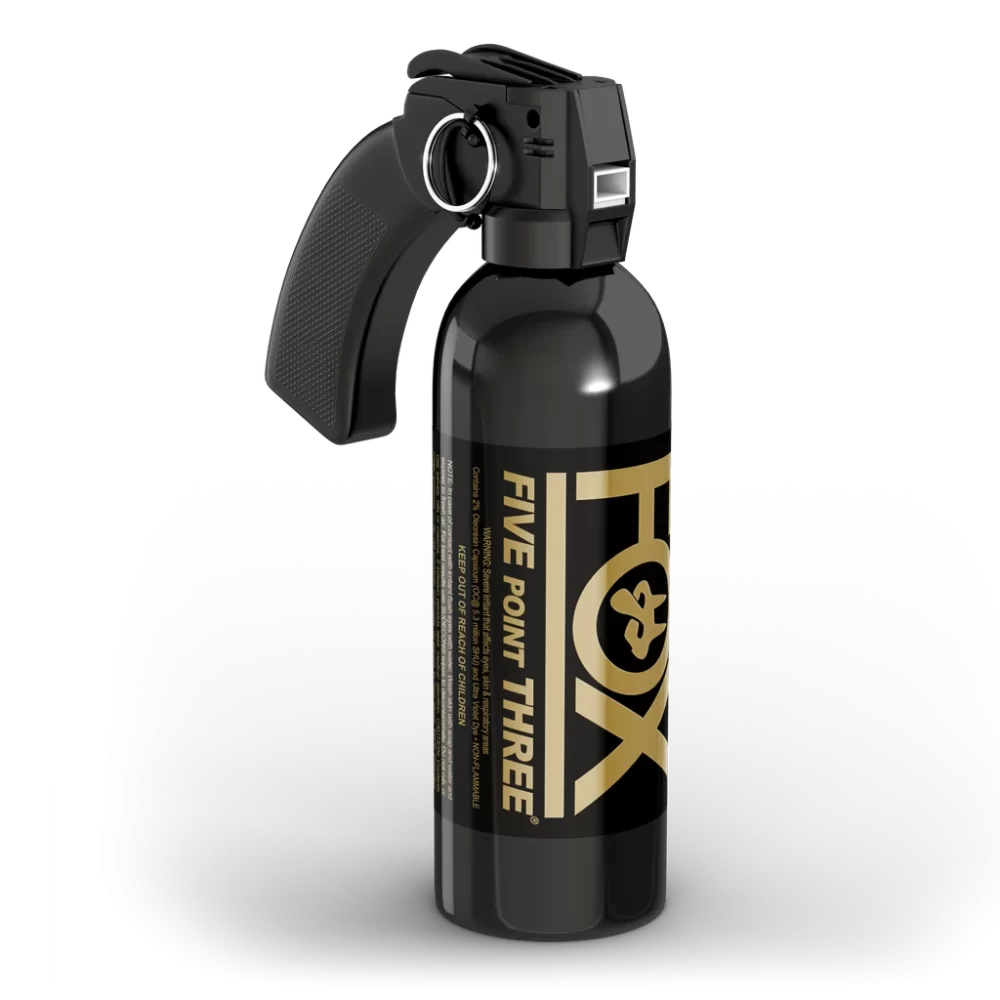 Fox Labs International Pistol Grip Tactical Unit 12oz. 2% OC Crowd Control Fog Spray Pattern PG12FDB - Tactical & Duty Gear