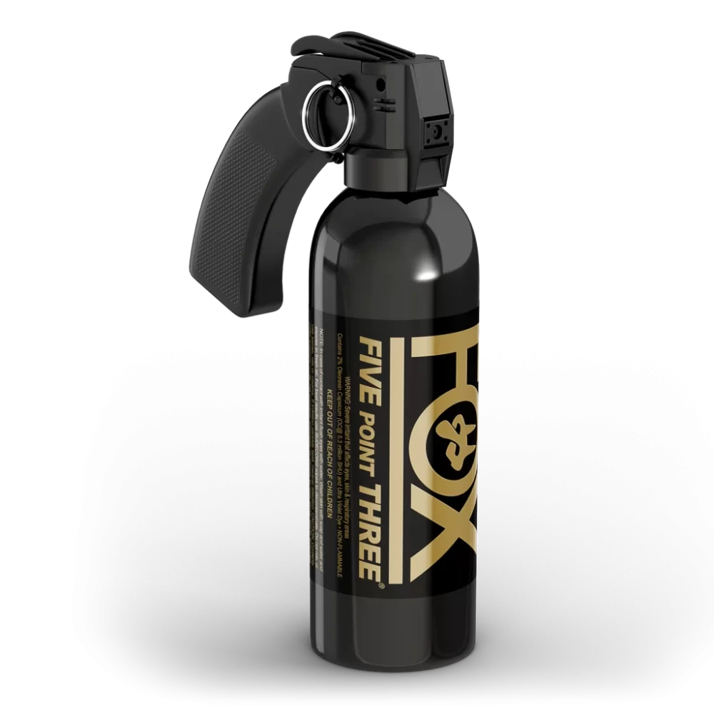 Fox Labs International Pistol Grip Tactical Unit 12oz., 2% OC, Stream Spray Pattern PG12SDB - Tactical & Duty Gear