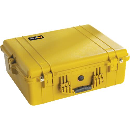 Pelican Products 1600 Protector Case - Yellow, No Foam