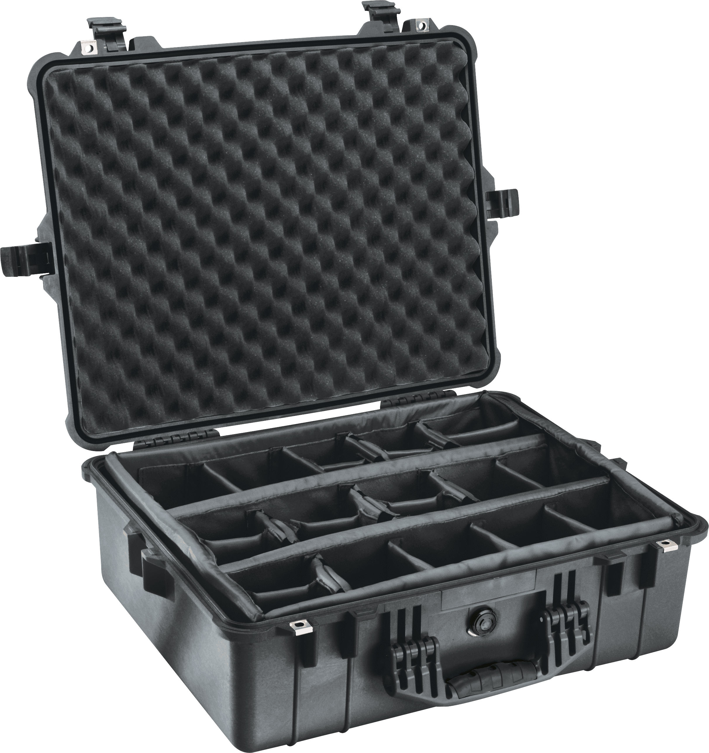 Pelican Products 1600 Protector Case - Black, Padded Dividers