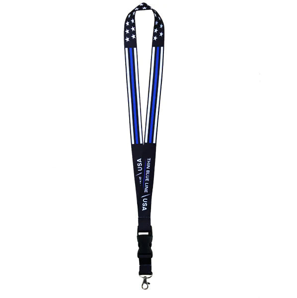 Thin Red Line and Thin Blue Line Lanyards - Stars and Stripes - Thin Blue Line