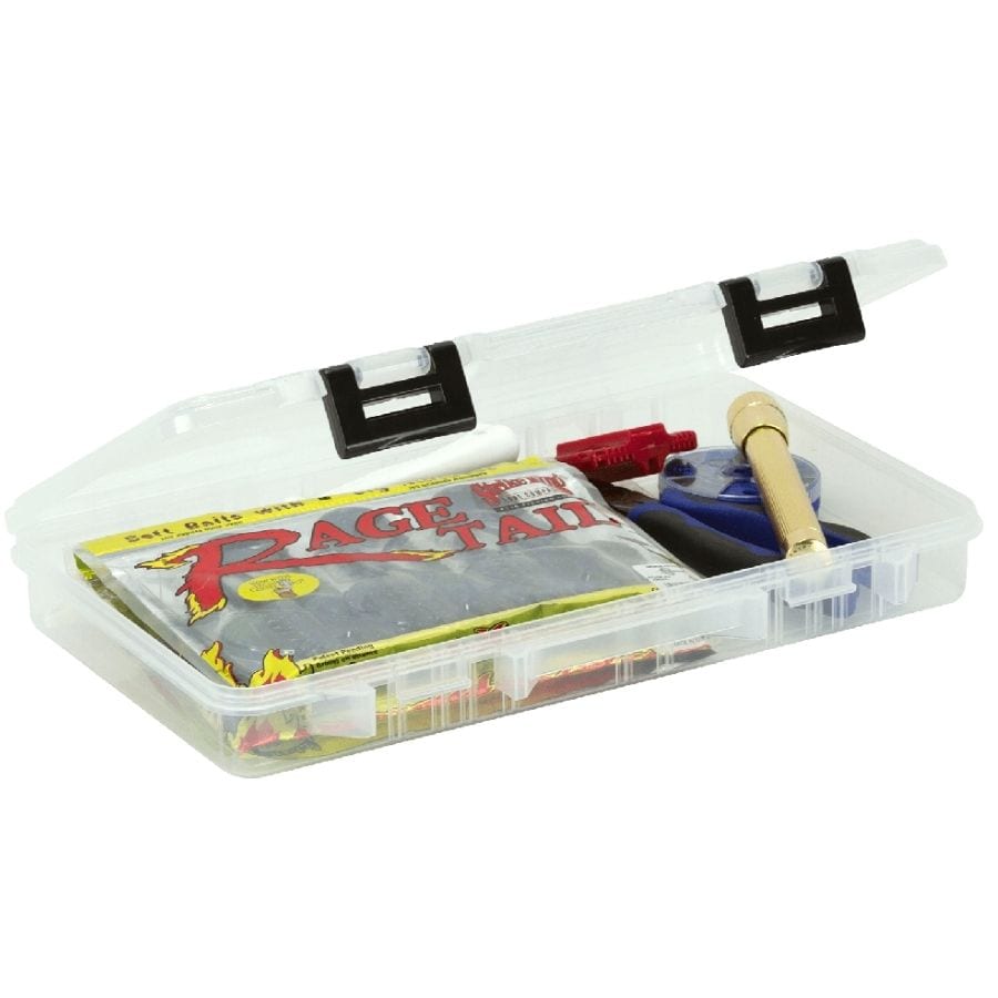 Plano ProLatch 370710 Open-Compartment Stowaway Tackle Storage Box with clear lid and secure latch for organizing large fishing or tool gear