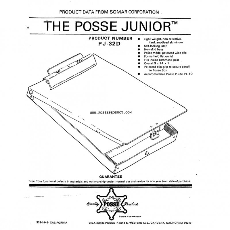 Posse Box Bottom Open Clipbox PJ-32D - Notepads, Clipboards, &amp; Pens