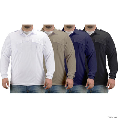 Pro-Dry Long Sleeve Polo Shirt with Two Pockets - Discontinued