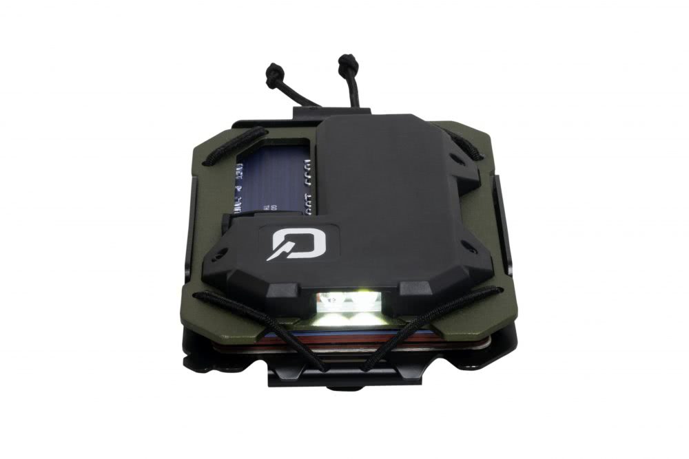 Quiqlite TAQ RFID Credit Card Wallet with Multi-tools and a Flashlight - Black