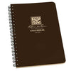 Rite in the Rain 4.625" x 7" Side-Spiral Notebook with All-Weather Paper - Brown