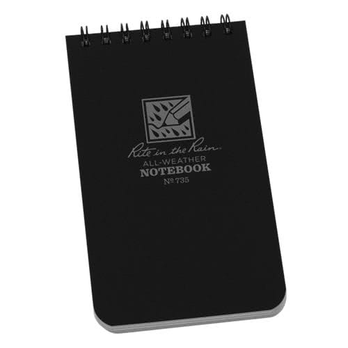 Rite in the Rain RiteRain 4x6 BK Notebook - Black, 3' x 5'