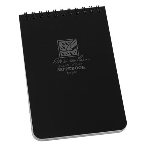 Rite in the Rain RiteRain 4x6 BK Notebook - Black, 4