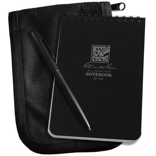 Rite in the Rain RiteRain 3x5 TN Notebook Kit - Black, 4" x 6"