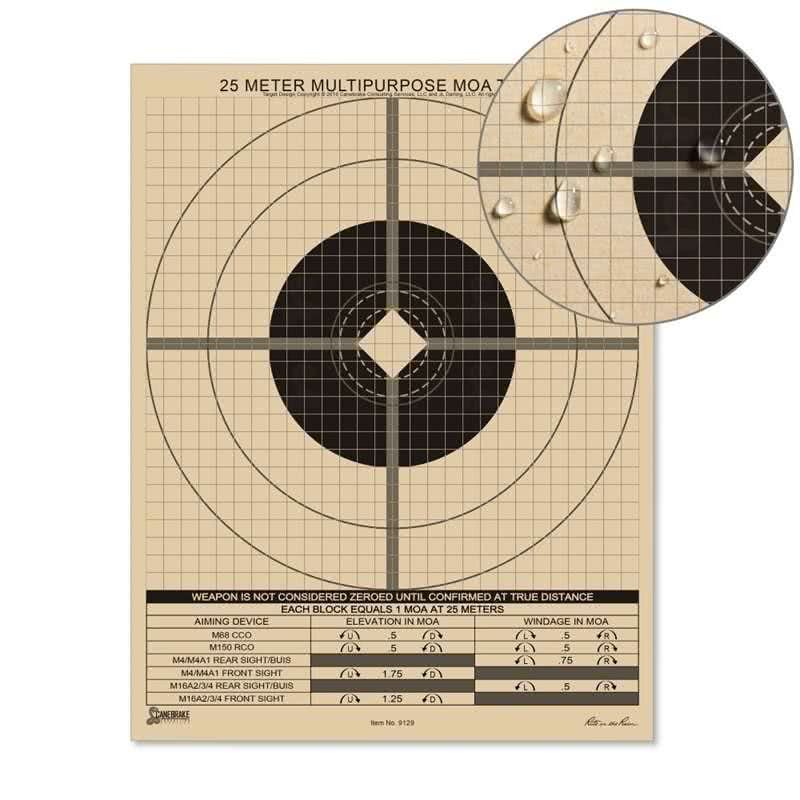 Rite in the Rain 25 Meter Zeroing Target - True-MOA, Multipurpose 9129 - Newest Products