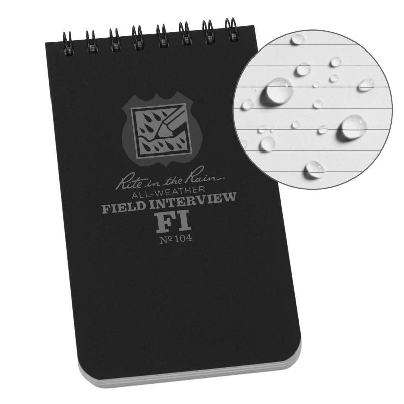 Rite in the Rain Field Interview Notepad with Miranda Rights NTBK - Notepads, Clipboards, & Pens