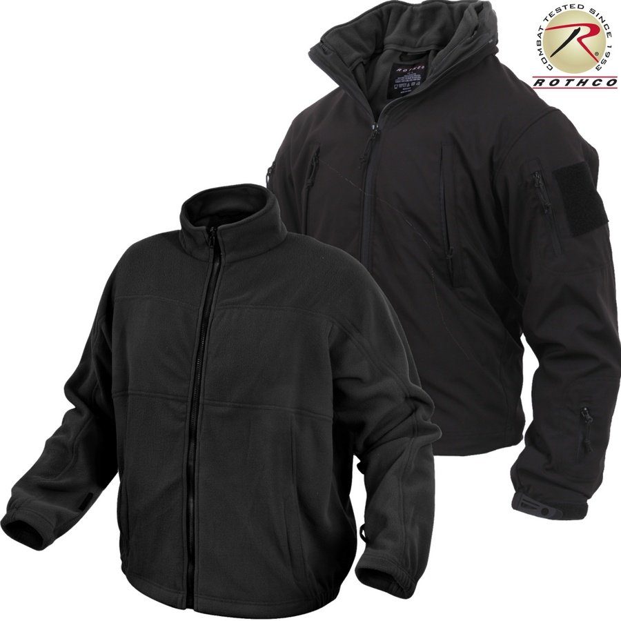 Rothco 3-in-1 Spec Ops Softshell Jacket (Black) - Softshell Jackets