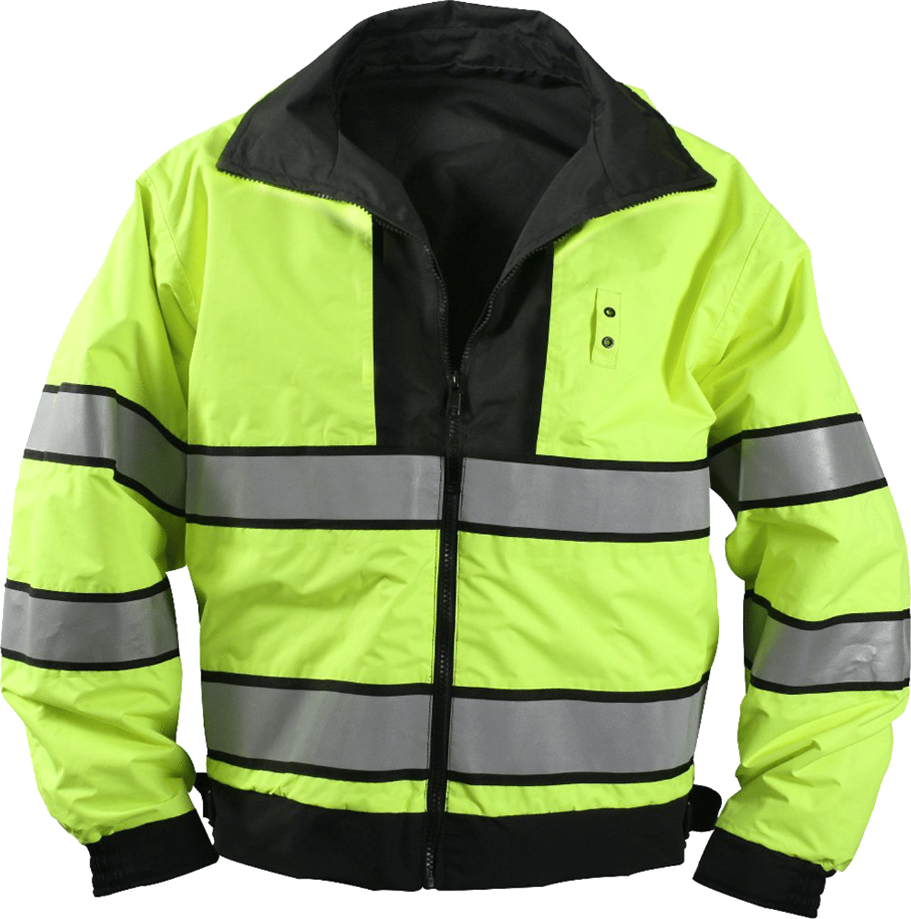 Rothco 8720: Dual-Sided Hi-Viz Yellow & Classic Black Reversible Uniform Jacket - Clothing &amp; Accessories