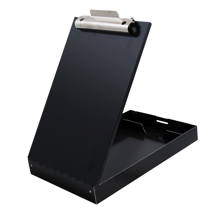 Saunders Redi-Rite Recycled Aluminum Storage Clipboard - Letter Size - Black - Notepads, Clipboards, & Pens