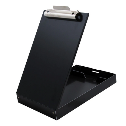 Saunders Redi-Rite Recycled Aluminum Storage Clipboard - Letter Size - Black - Notepads, Clipboards, &amp; Pens