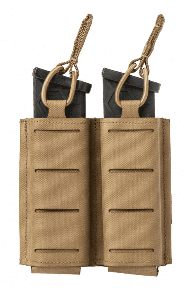 Sentry Pistol Double Mag Pouch Side by Side - .45 ACP/10mm, Coyote Brown