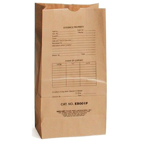Sirchie Pre-Printed Kraft Evidence Bags (Set of 100) - 7