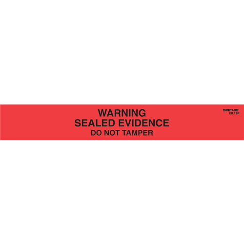 Sirchie WARNING SEALED EVIDENCE Labels 1 inch x 7 inch (Roll of 100) EIL12R - Tactical &amp; Duty Gear