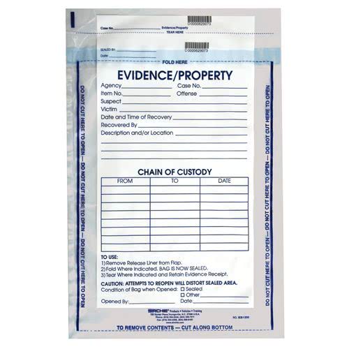Sirchie Integrity Evidence Bag - 100 Pack - 12" x 15.5"