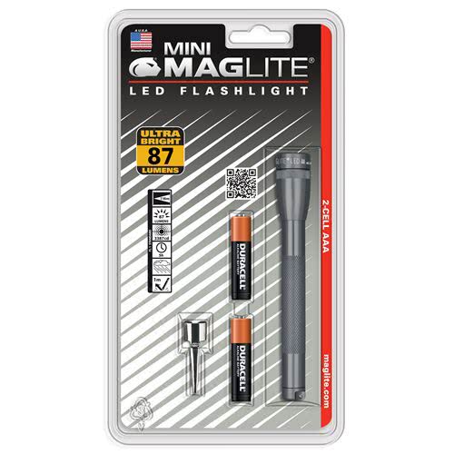Maglite P32 Mini Maglite 2 AAA-Cell LED Flashlight - Gray, Blister