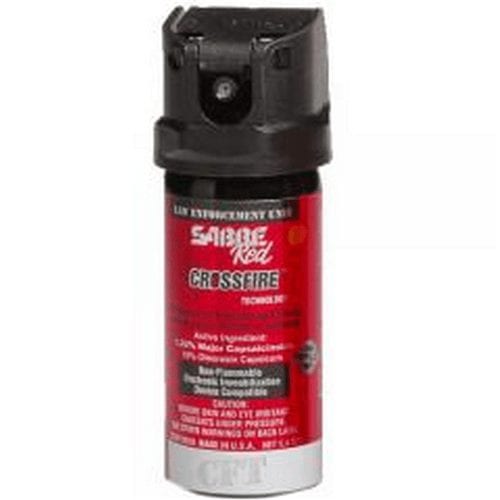 Sabre Crossfire Active and Inert Pepper Spray (Inert, 0.33% MC, 0.67%, 1.33% MC.) - Tactical & Duty Gear