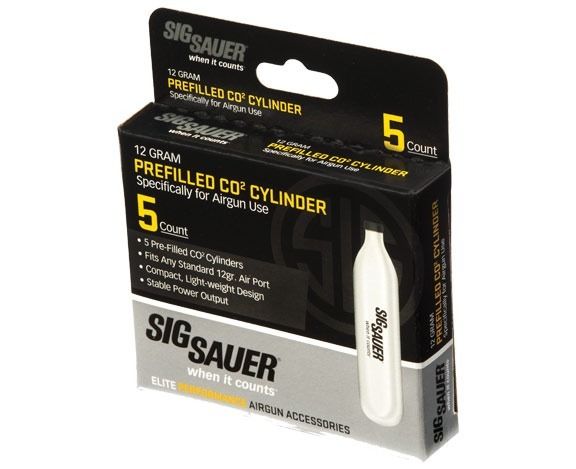 SIG SAUER Prefilled CO2 Cylinder - 5 Pack
