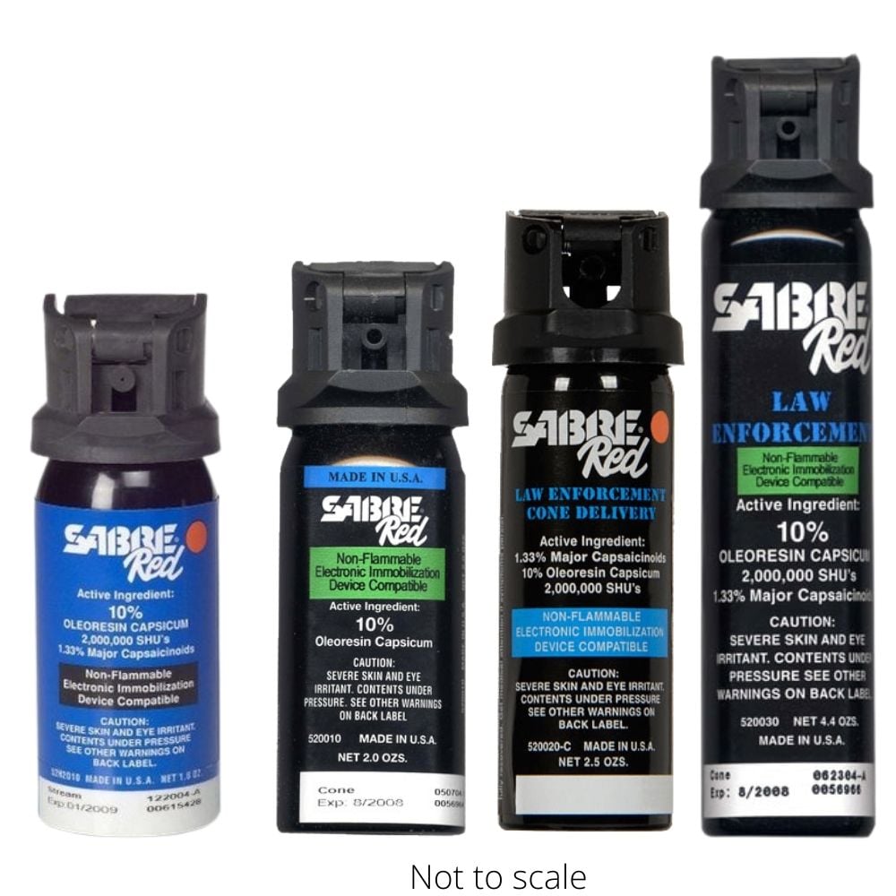 Sabre Red Cone Pepper Spray 10% OC, 1.33% MC MK-2, MK-3, MK-3.5, MK-4 - Tactical & Duty Gear